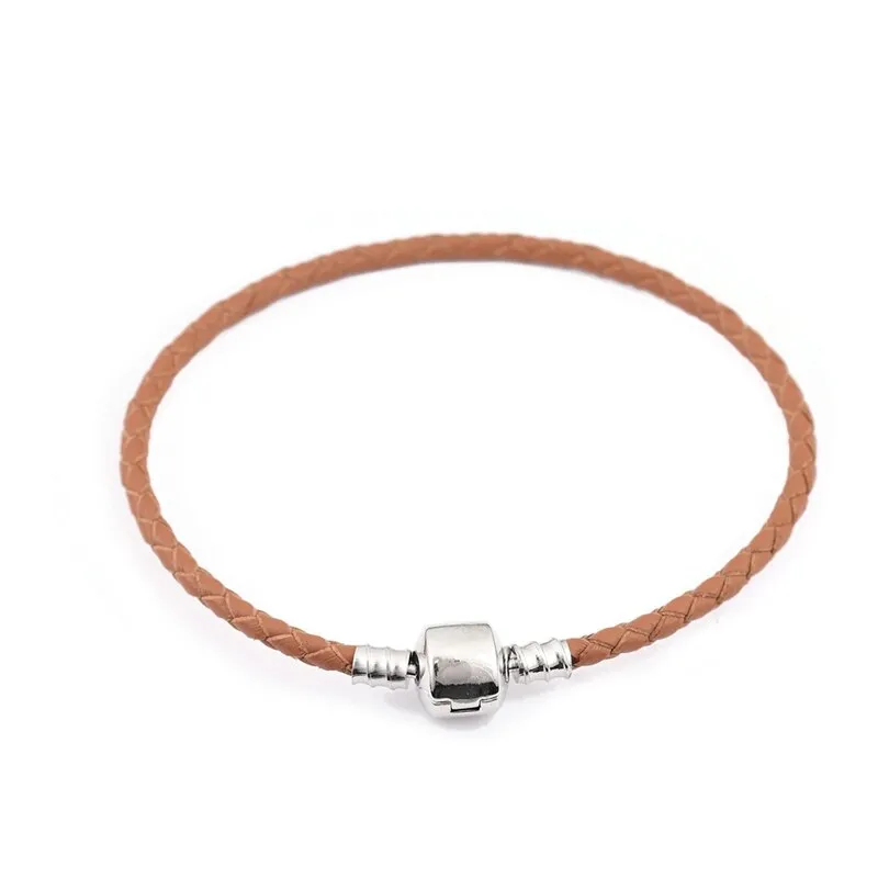 12 Colors 16-20cm Leather Charm Bracelet For Women