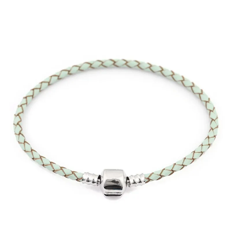 12 Colors 16-20cm Leather Charm Bracelet For Women