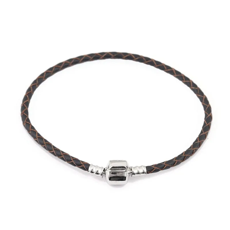 12 Colors 16-20cm Leather Charm Bracelet For Women
