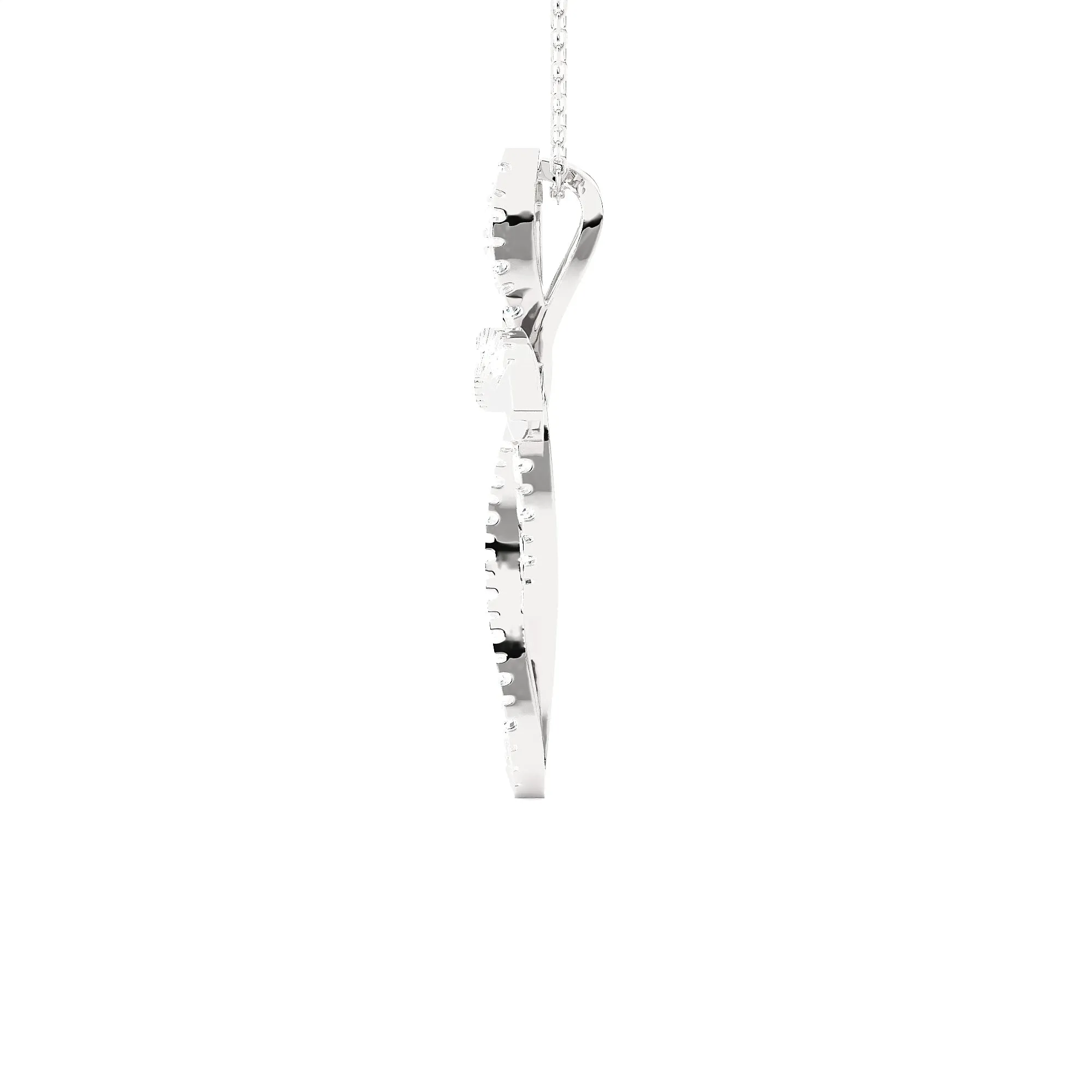 1/2 ctw Round Lab Grown Diamond Cross Pendant