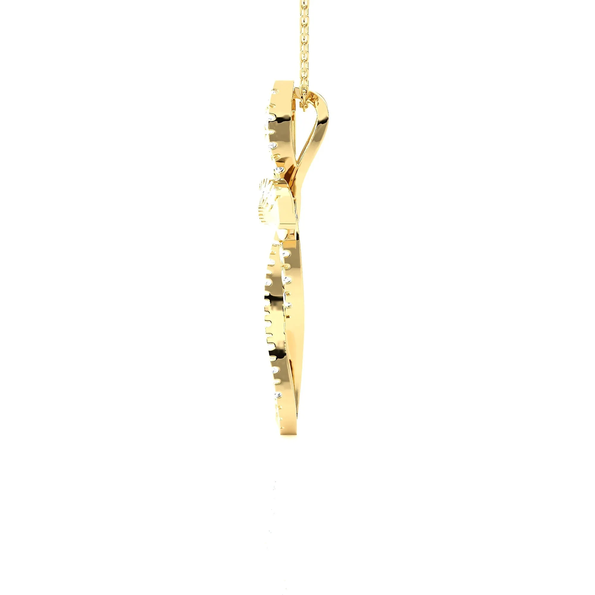 1/2 ctw Round Lab Grown Diamond Cross Pendant