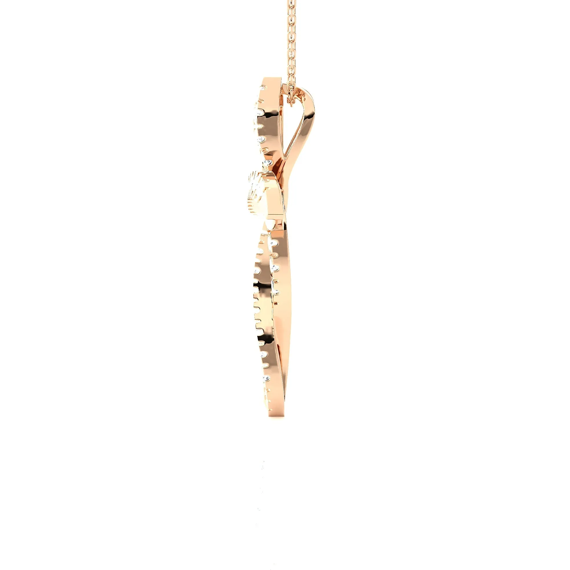 1/2 ctw Round Lab Grown Diamond Cross Pendant