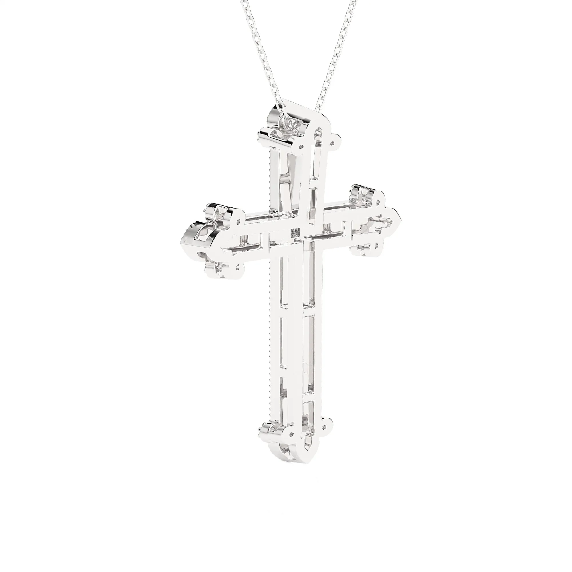 1/3 ctw Round Lab Grown Diamond Cross Pendant