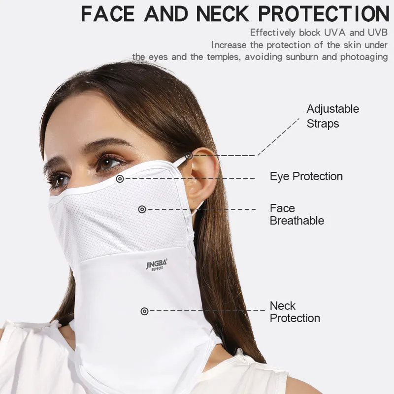 3055 Neck Gaiter Face Mask with Adjustable Ear Straps Washable Bandana Face Cover Face Scarf for Dust Sun