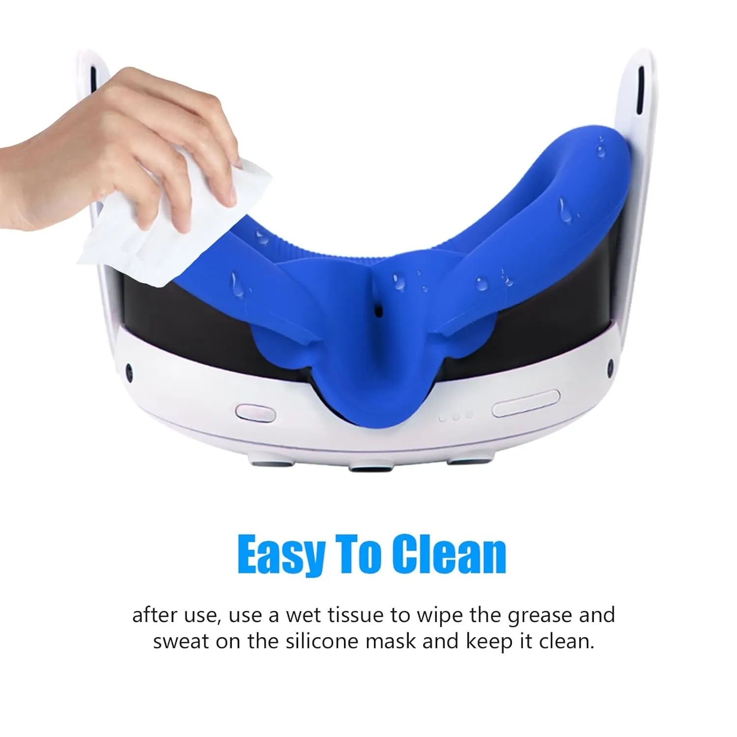 4Pcs VR Silicone Face Cover for Oculus Quest 3,Light-Thin VR Face Pads,Waterproof Anti-Dirty Replacement Facial Cushion VR Pads Accessories (Black Grey Blue Red)
