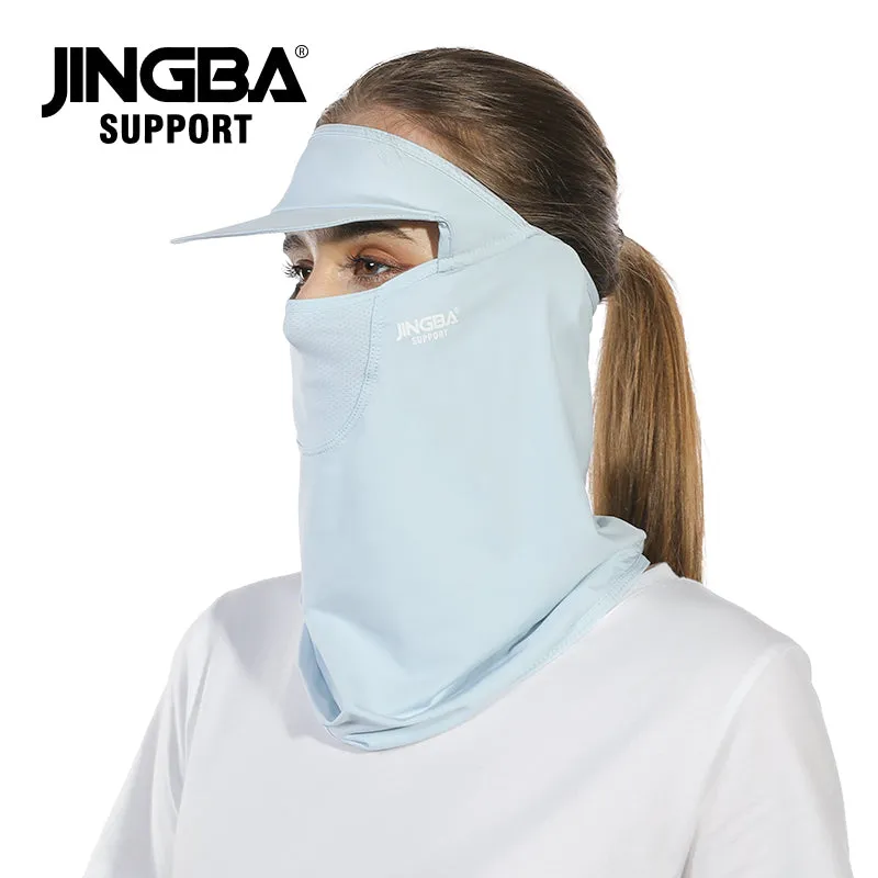 5055 Cooling Face Mask with Visor Lightweight Summer Sun Protection Cooling Shawl Breathable Mesh Sport Cap