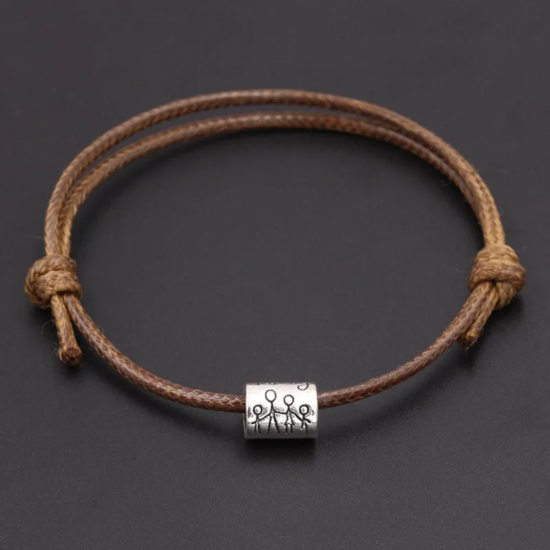 A Family Of Four Beads Lucky Red Thread Beads Bracelet