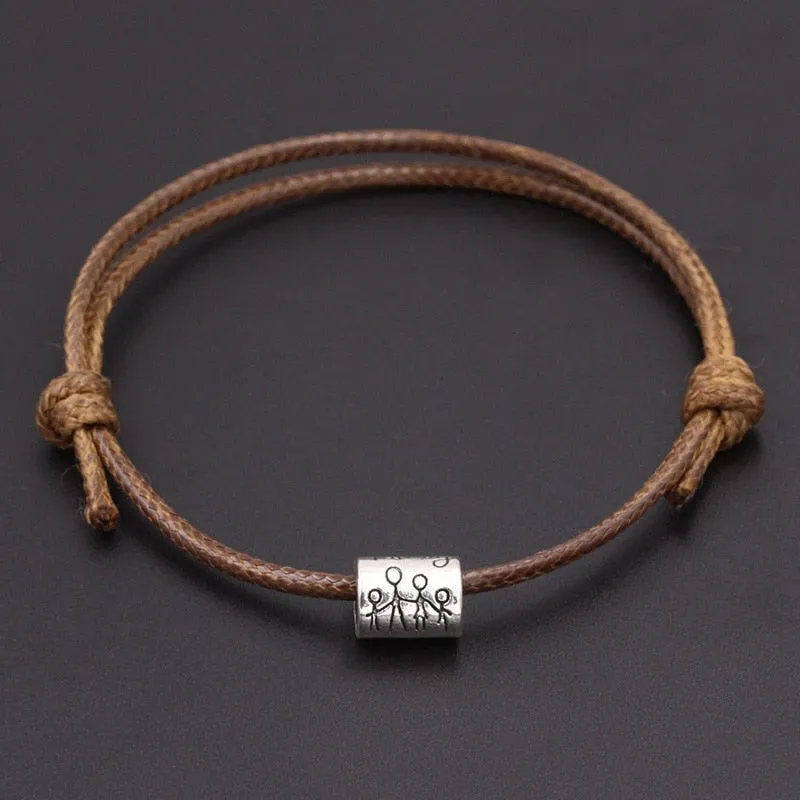 A Family Of Four Beads Lucky Red Thread Beads Bracelet