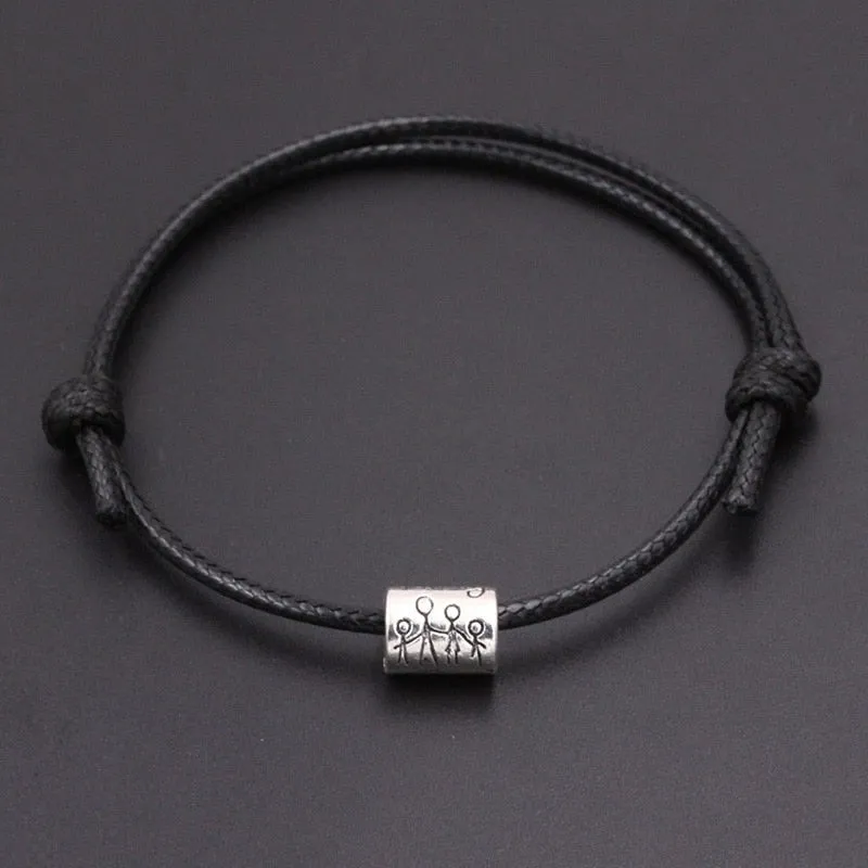 A Family Of Four Beads Lucky Red Thread Beads Bracelet