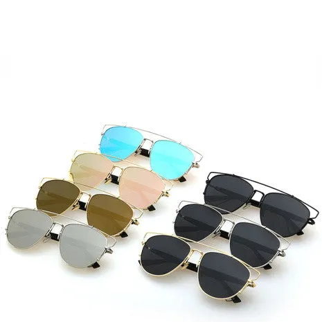 Alessa Aviator Sunglasses - Pink Gold