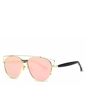 Alessa Aviator Sunglasses - Pink Gold
