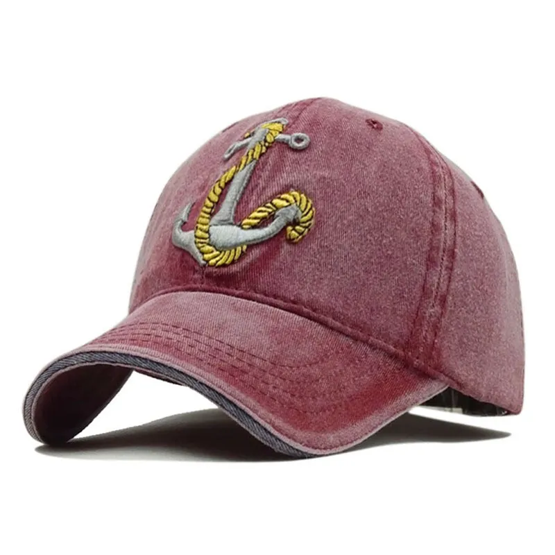 Anchor Embroidered Baseball Caps