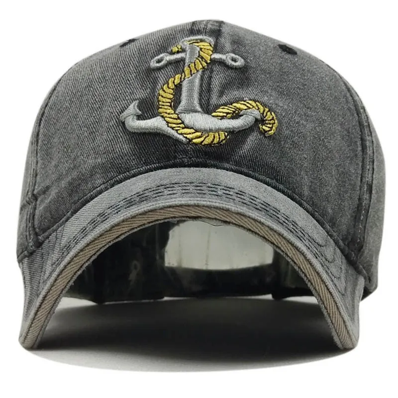 Anchor Embroidered Baseball Caps