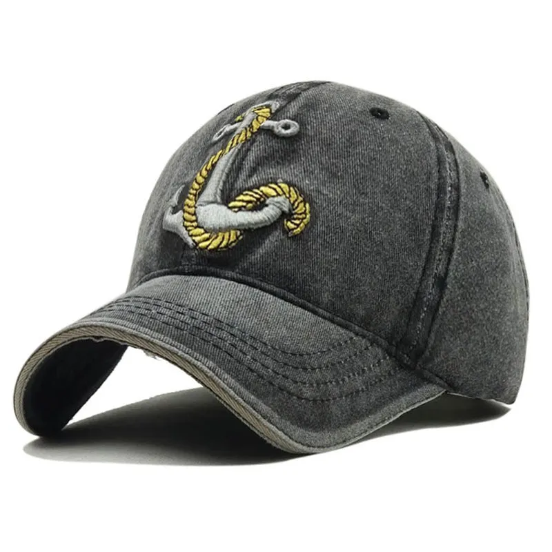 Anchor Embroidered Baseball Caps
