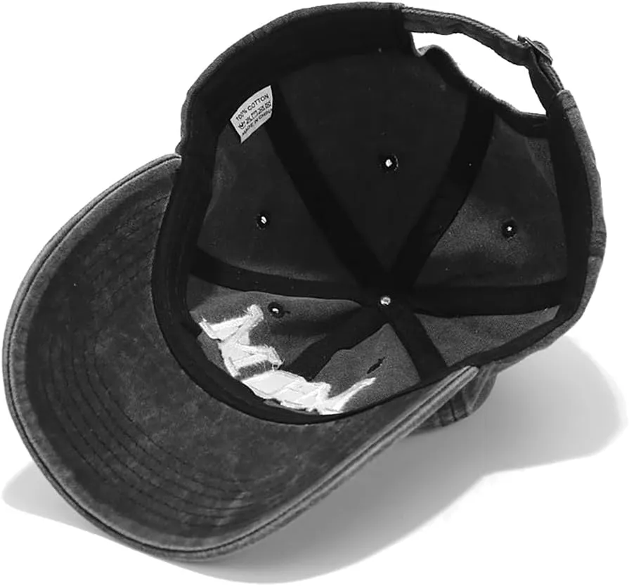 Baseball Cap for Women Men Adjustable Vintage Washed Cotton Distressed Baseball Snapback Caps
