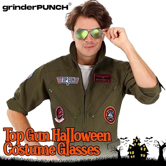Big XL Wide Frame Extra Large Aviator Sunglasses (Green)