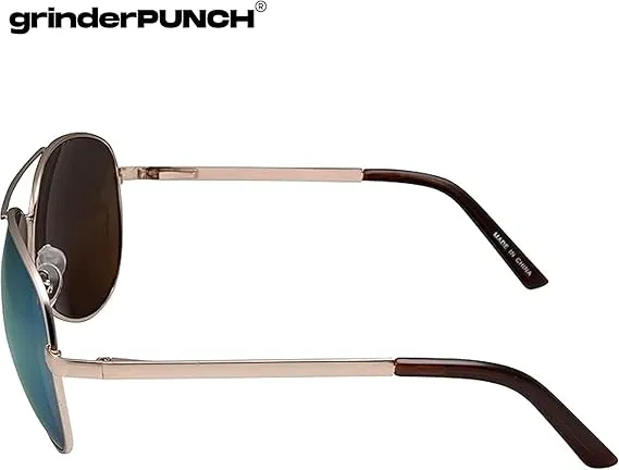 Big XL Wide Frame Extra Large Aviator Sunglasses (Green)