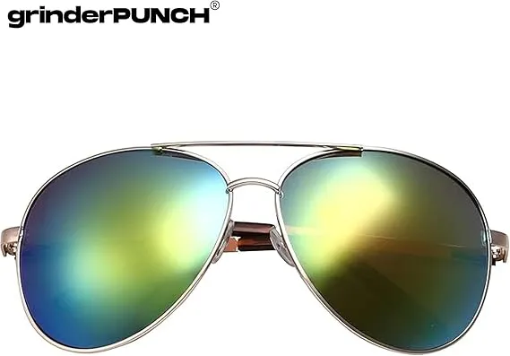 Big XL Wide Frame Extra Large Aviator Sunglasses (Green)
