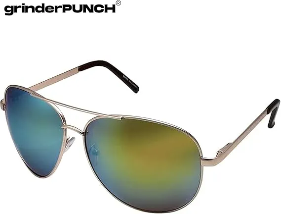 Big XL Wide Frame Extra Large Aviator Sunglasses (Green)