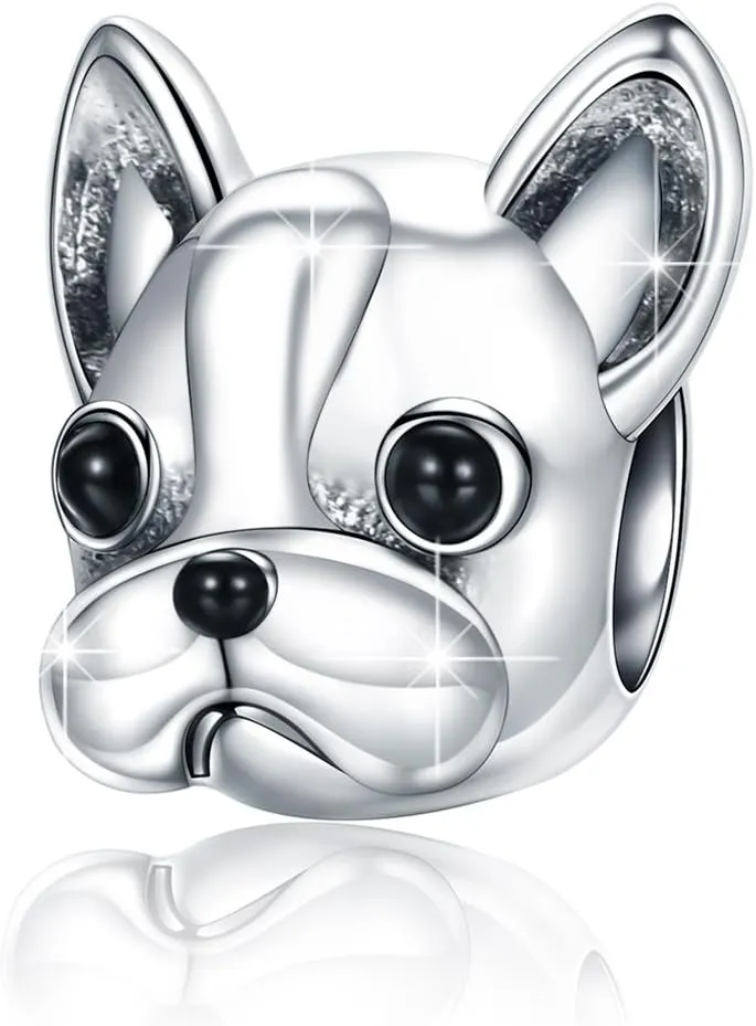 BISAER 925 Sterling Silver Charms for Bracelets Cat Dog Sloth Animal Beads Butterfly Fairy Heart Dangle Pendant Charms
