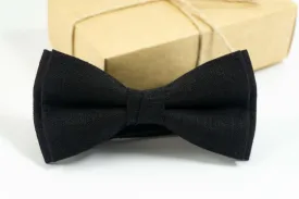 Black Bow tie for boys ring bearer