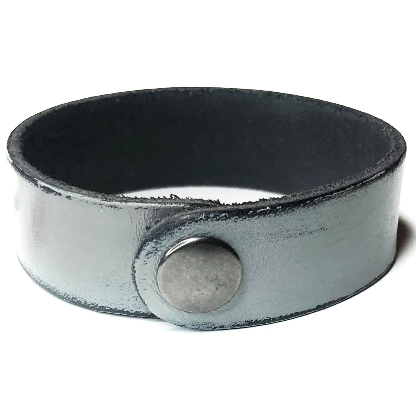 BLESSED Stamped Bracelet -Grey
