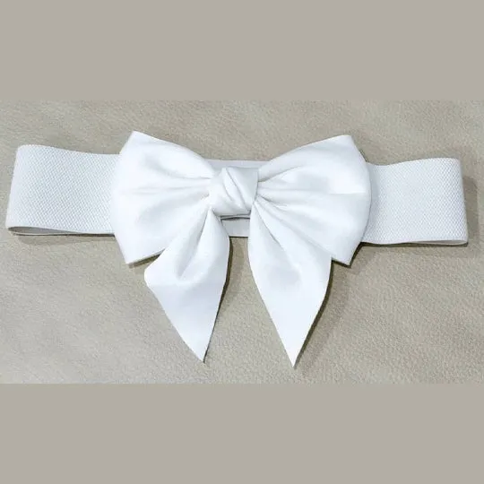 Bow Big Belt White