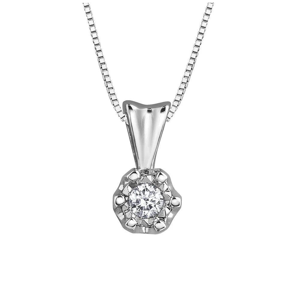Diamond Crown Illusion Pendant
