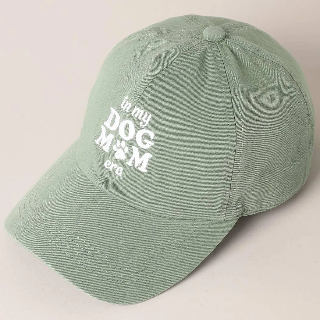 Embroidered In My Dog Mom Era Baseball Cap