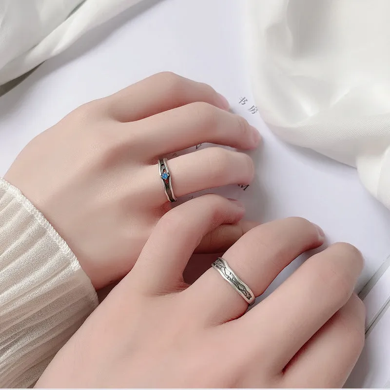 Engraved Vintage Couple Wedding Bands for two