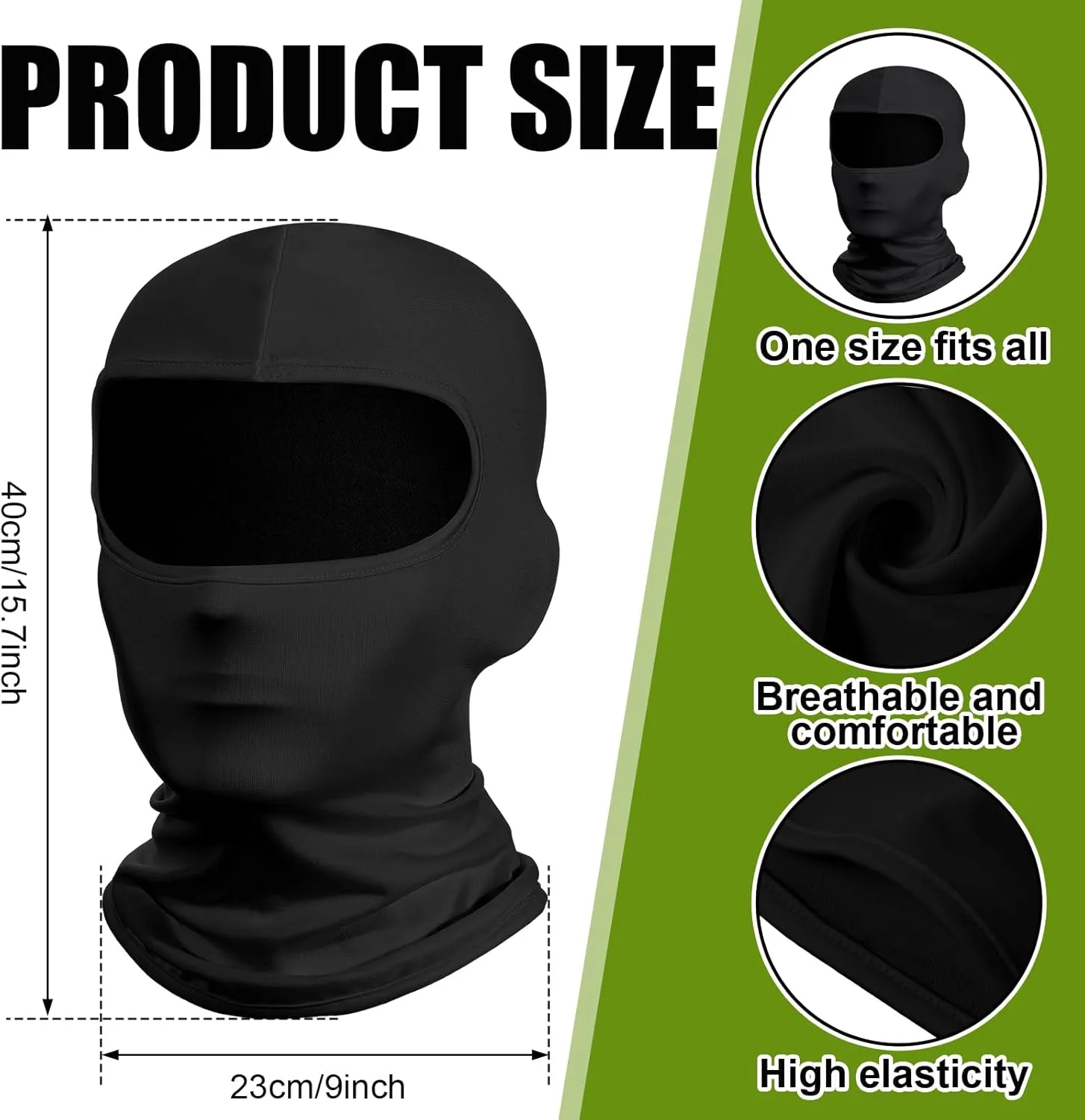 Eurzom 4 Pcs Football Balaclava Ski Mask Cooling Sports Full Face Mask UV Protector for Football Accessories Gifts