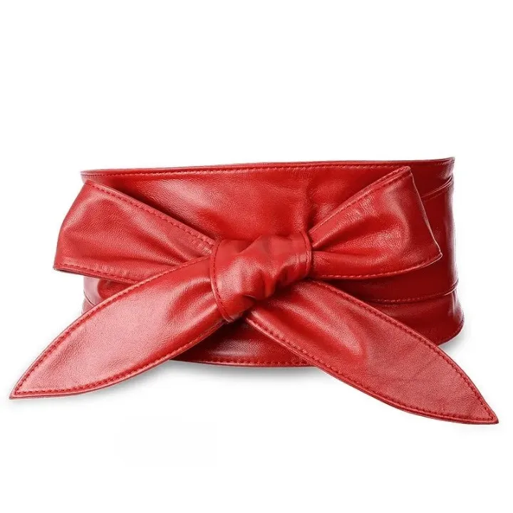 Faux Leather Bow Knot Cummerbunds Belt
