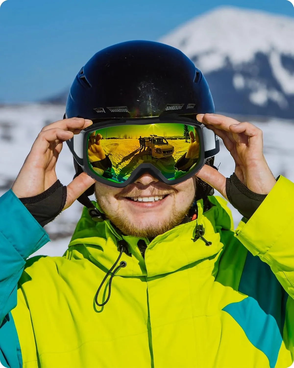findway OTG Ski Goggles - Over Glasses Snow Snowboard Goggles for Men Women Adult & Youth - Anti-Fog 100% UV Protection