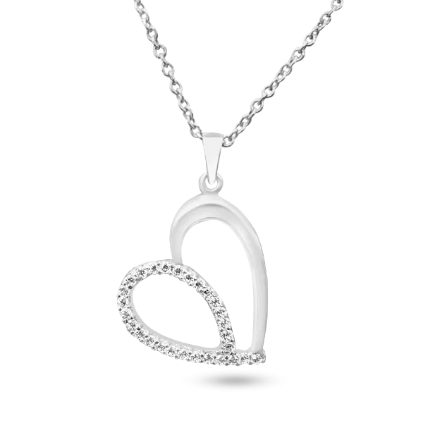 FP-32: Heart pendant with adjustable 18" Rolo chain