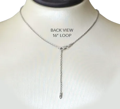 FP-32: Heart pendant with adjustable 18" Rolo chain