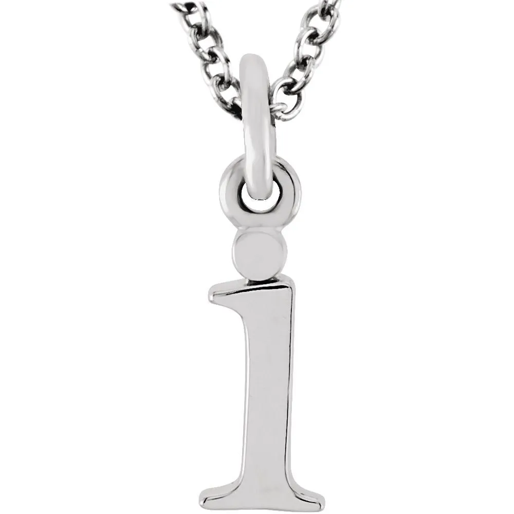 Gold Elegant Lowercase 'i' Initial Choker Necklace