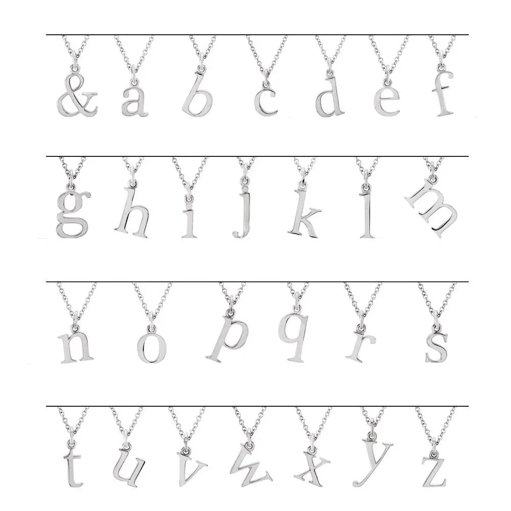 Gold Elegant Lowercase 'i' Initial Choker Necklace