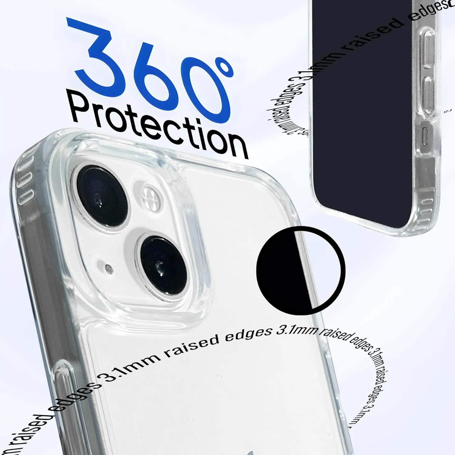 iPhone Protective Case - Slim, [10ft Drop Protection], Anti-Yellowing, Scratch Resistant, Raised Edges