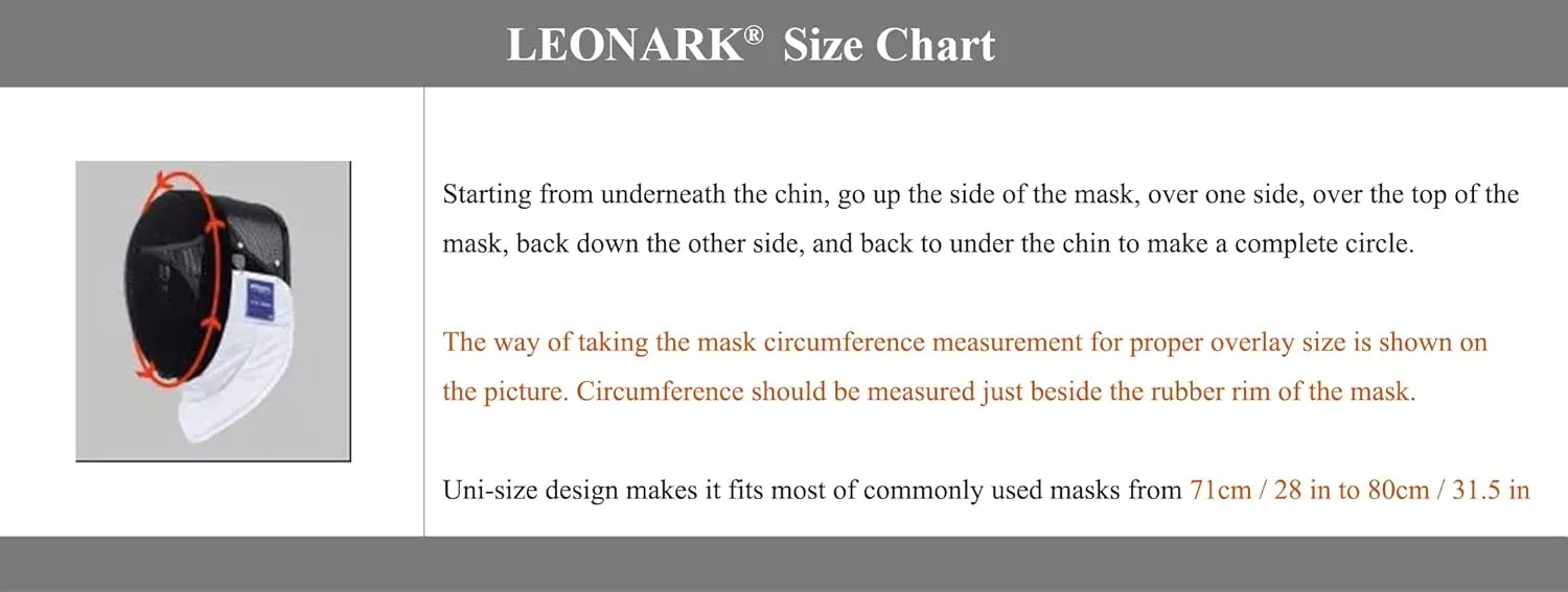 LEONARK 800N Hema Fencing Mask Overlay Helmet Hood - Handmade Epee Foil Saber Headgear Head Cover Protector