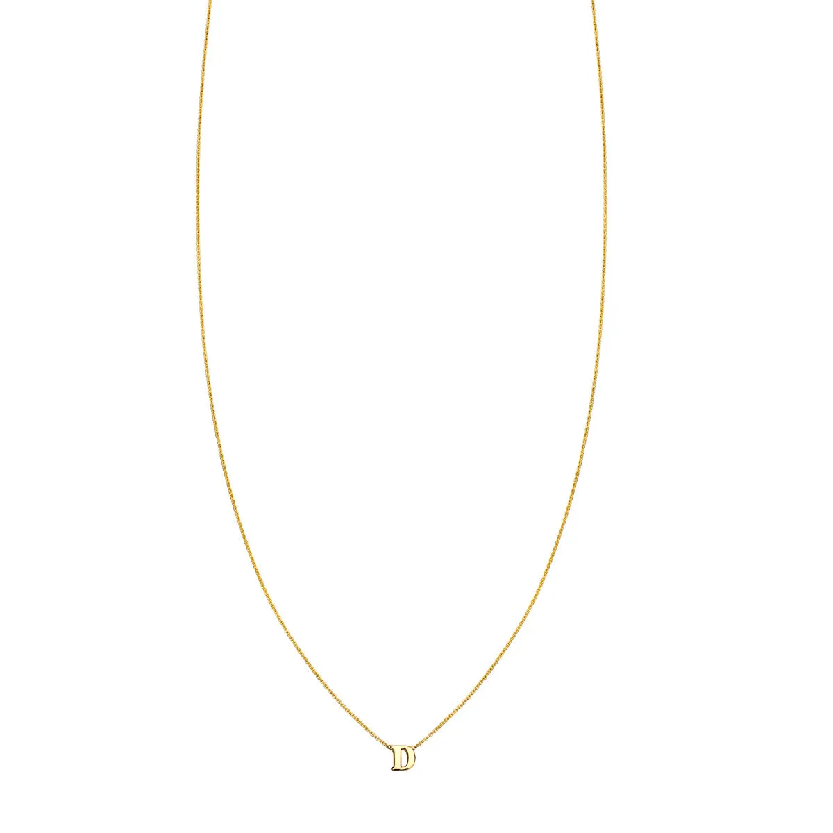 Letter D - 14k Gold Initial Necklace