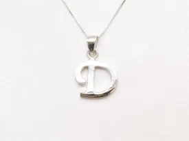 Letter D Pendant - Name Initial Pendant - Personalized Letter Necklace