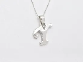Letter Y Pendant - Name Initial Pendant - Personalized Necklace