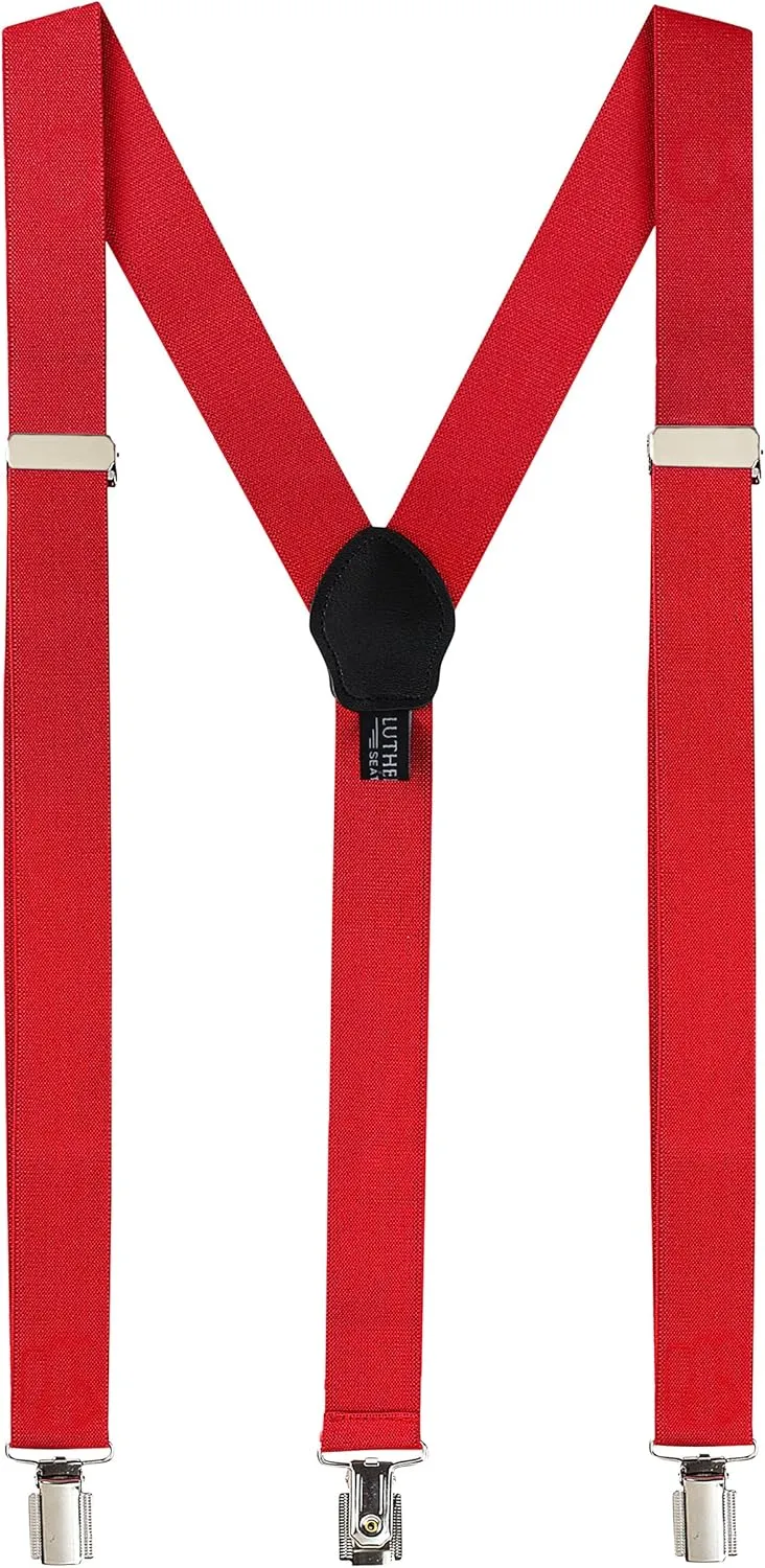 LUTHER PIKE SEATTLE Mens Bow Tie And Suspenders Set For Men Gift Box - For Formal Dress Bowtie & Braces - Prom Dance Wedding
