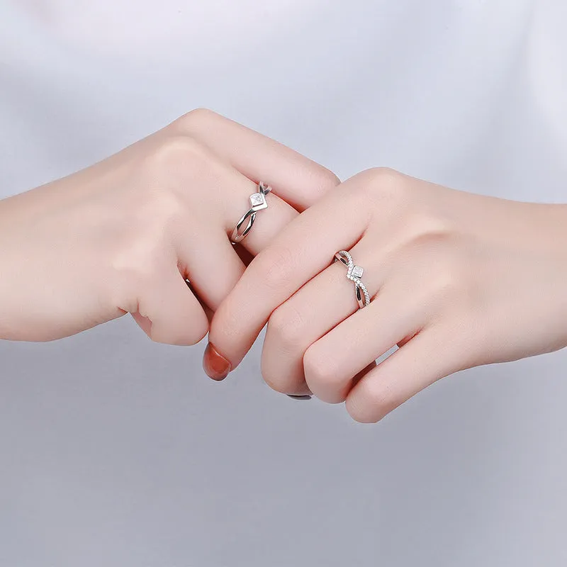 Matching Crown Couple Anniversary Rings
