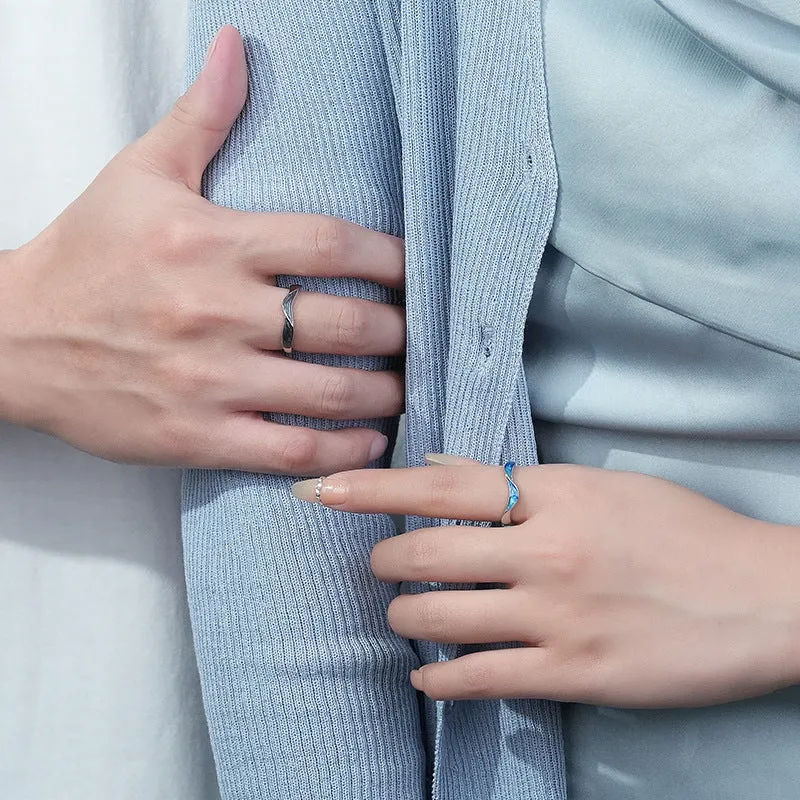 Matching His and Hers Anniversary Rings Set