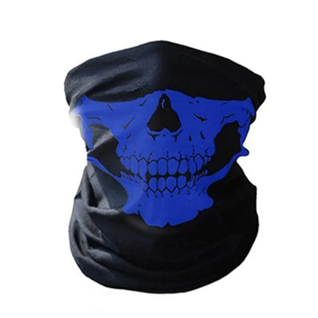 Motorcycle Mask Skull Ghost Mask Biker Face Shield Face Masks Neck Scarf Halloween Masquerade Mask Unisex