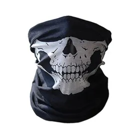 Motorcycle Mask Skull Ghost Mask Biker Face Shield Face Masks Neck Scarf Halloween Masquerade Mask Unisex