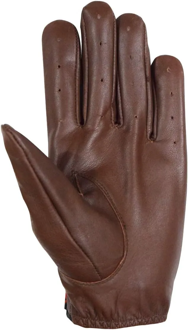 MRX BOXING & FITNESS Mens Driving Gloves Basic Soft Goat Leather Fingerless Breathable Biker Motorcycle Riding Cycling Shooting Button Gloves Full Finger, Black