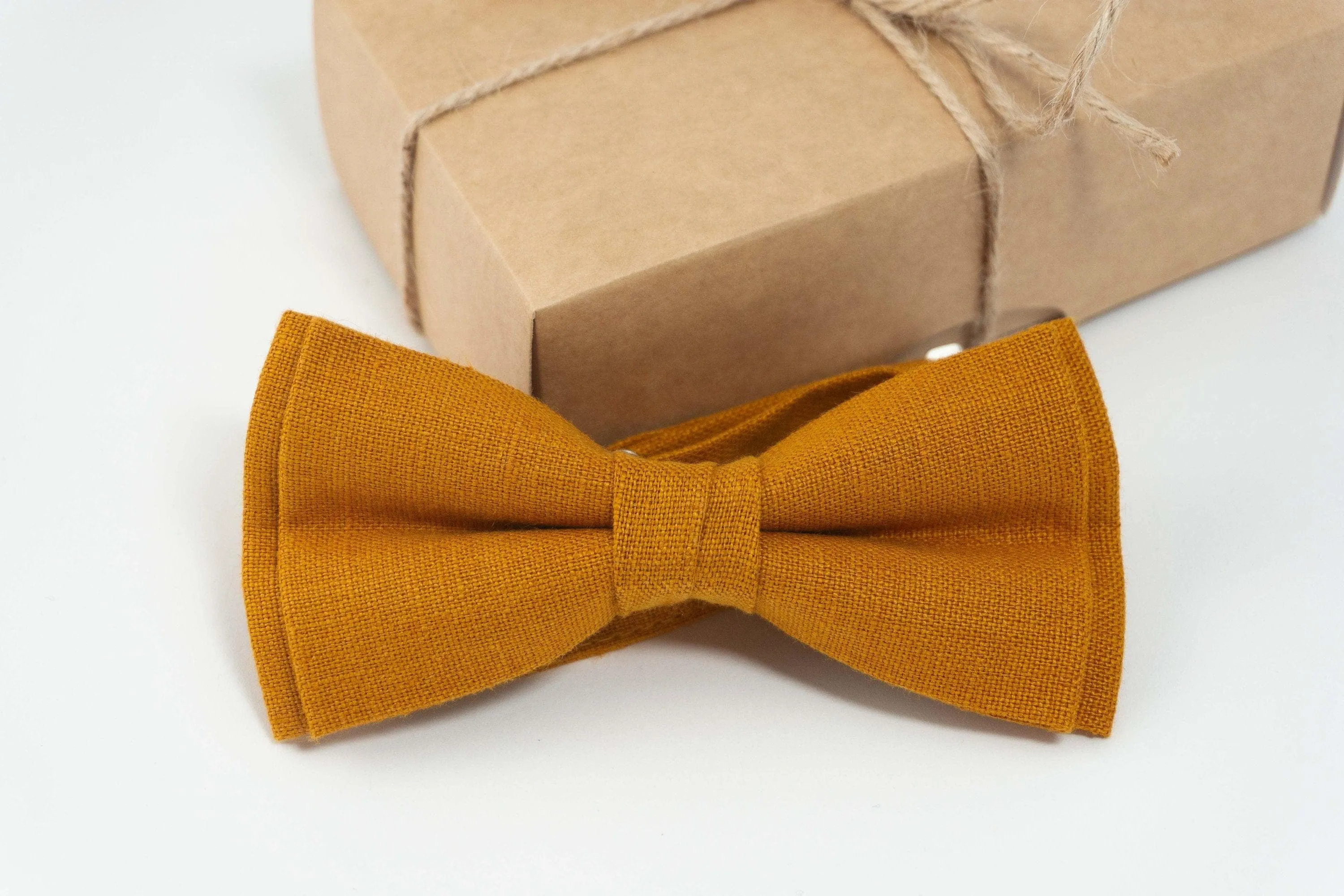 Mustard bow tie | wedding bow tie