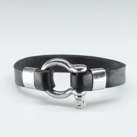 Organic, Single Stranded, Flat Leather Wristband